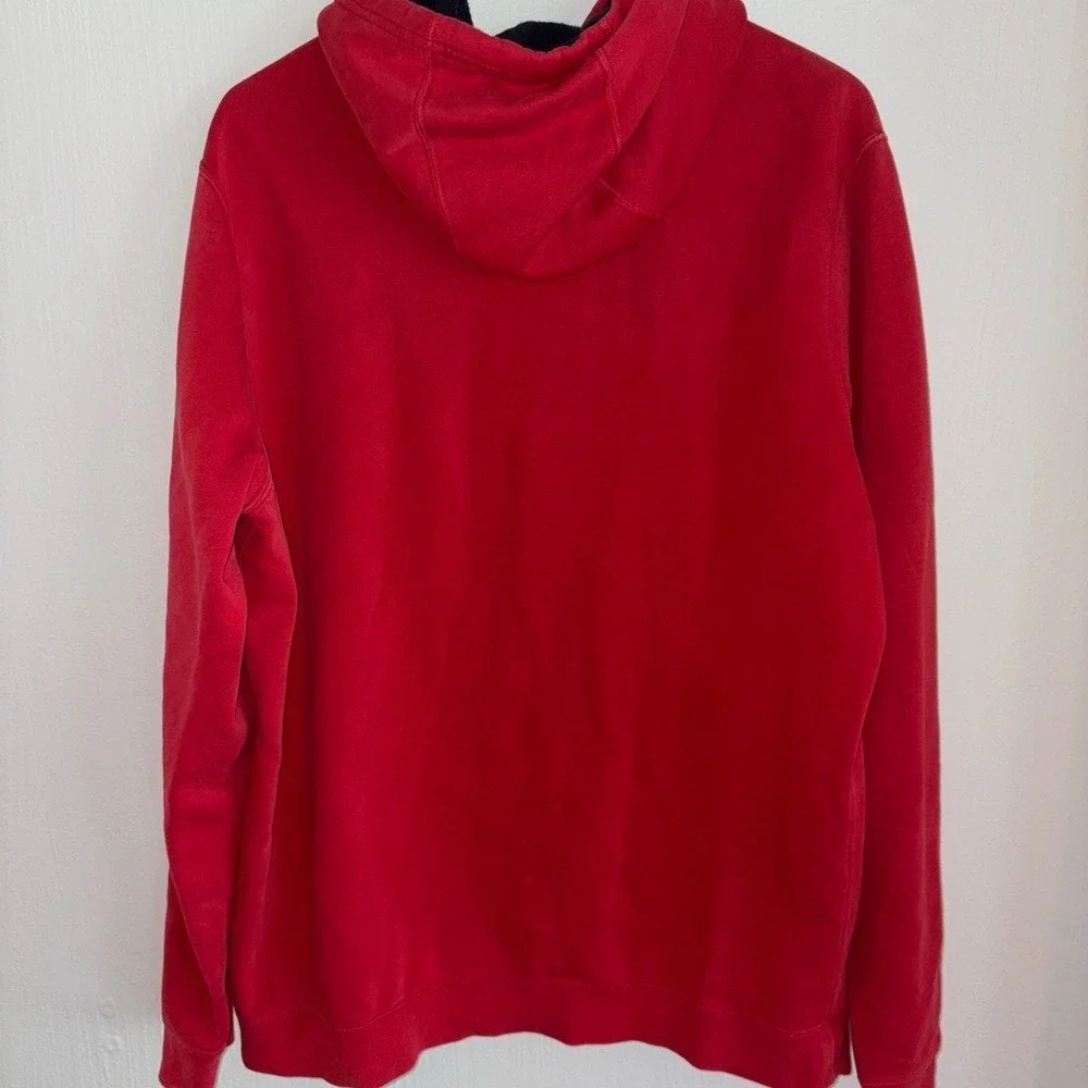 Nike Hoodie Mens Large Red Graphic Futura Logo Pullover Sweatshirt‎ Sportswear